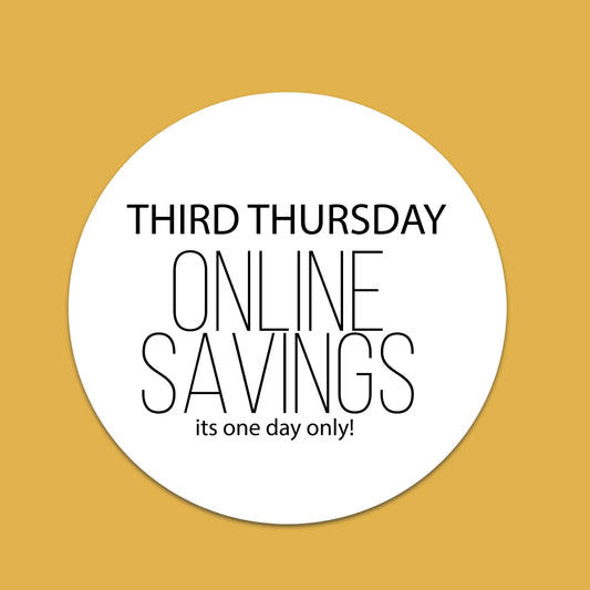 Third Thursday Online Savings