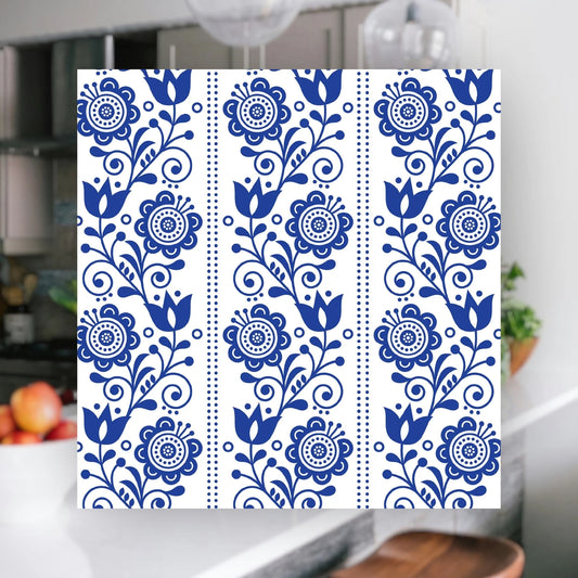 Blue Flowers Swedish Dishcloth NEW