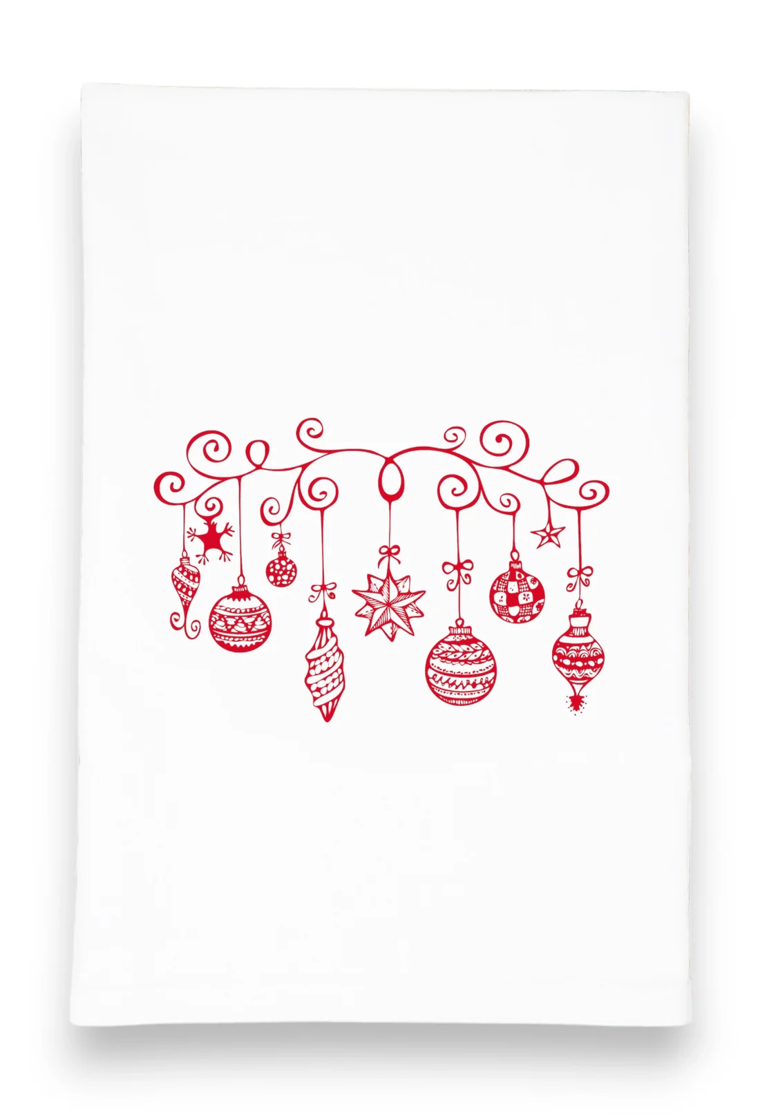 Kitchen Towel: Vintage Christmas Ornaments