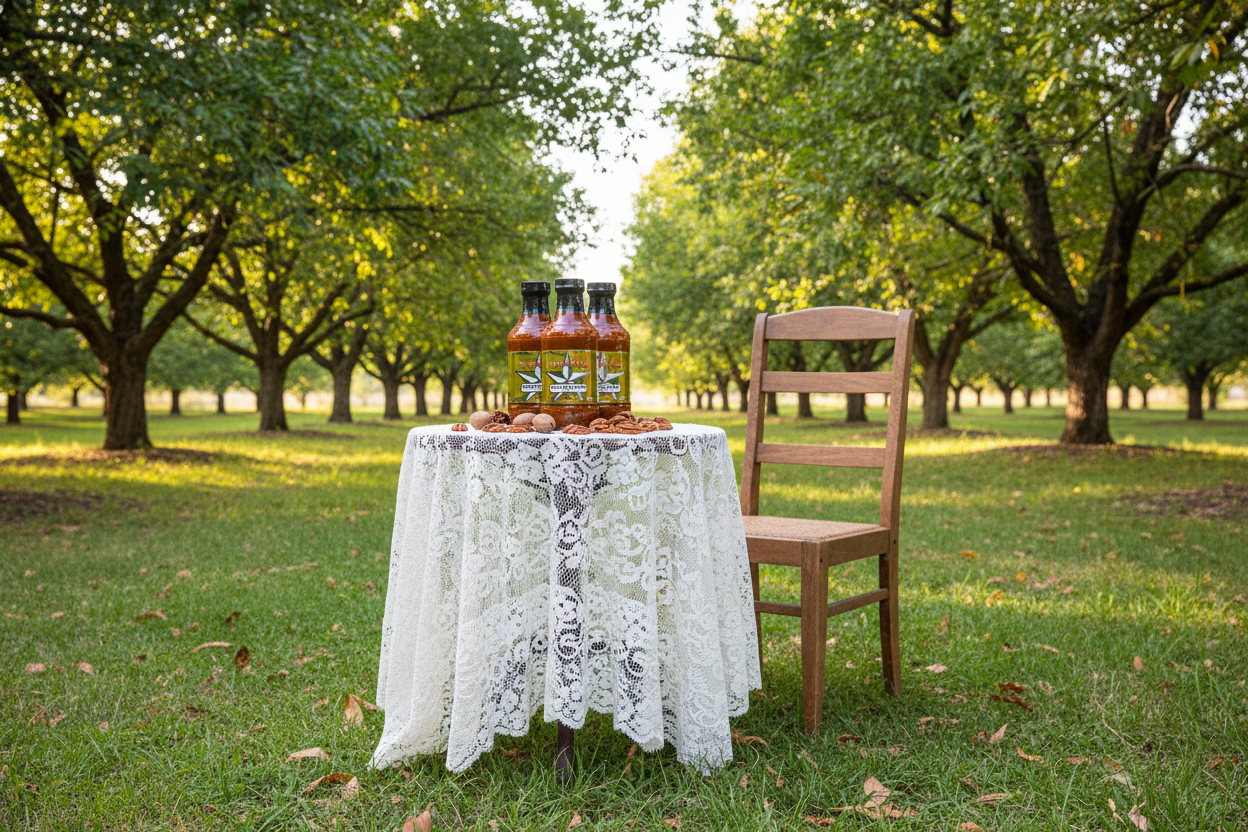 Pecan BBQ Sauce flavors of the Texas Hill Country was first created on the Morris Ranch in Fredericksburg TX.  View Texas Wild online for info & USA shipping.